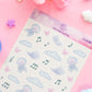 Blooming Records Clear Deco Sticker Sheet