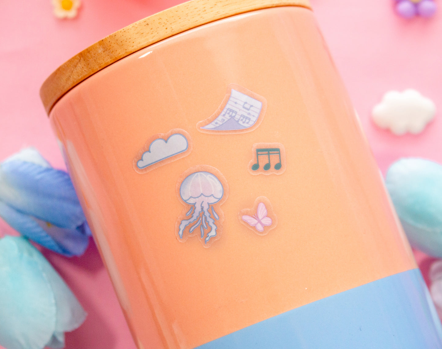 Blooming Records Clear Deco Sticker Sheet