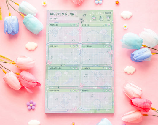Blooming Records Weekly Planner Pad