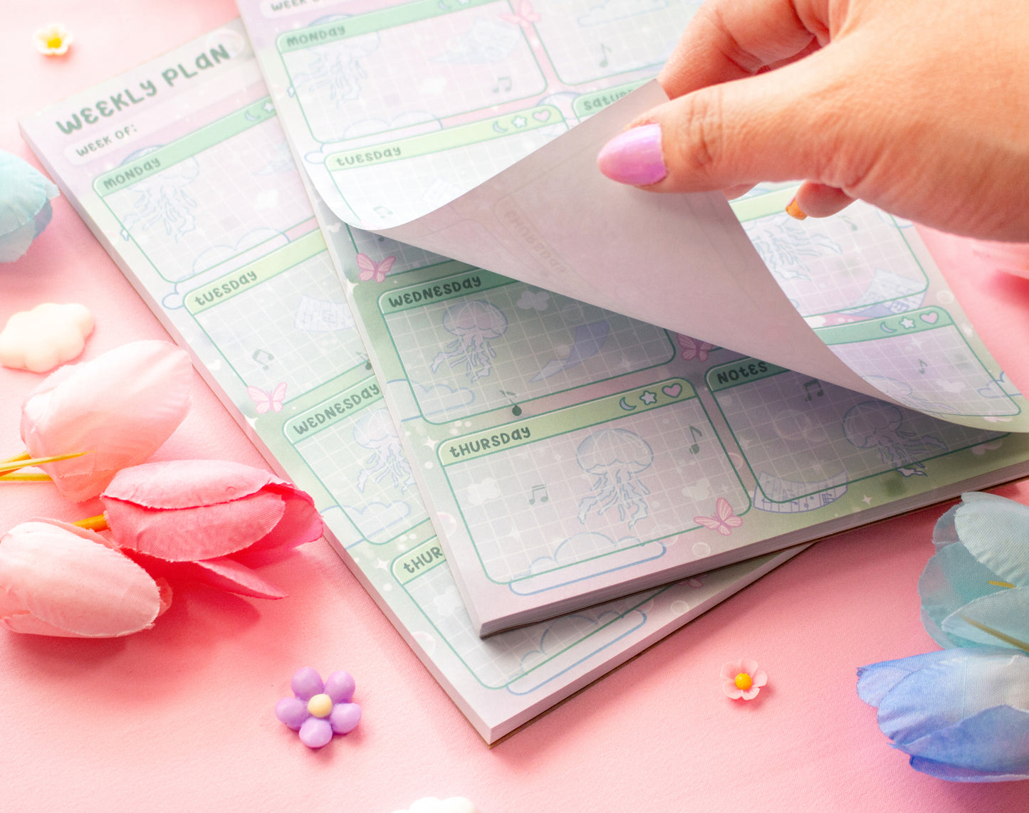 Blooming Records Weekly Planner Pad