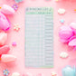 Blooming Records Reading Log Bookmark