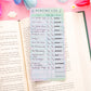 Blooming Records Reading Log Bookmark