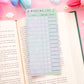 Blooming Records Reading Log Bookmark