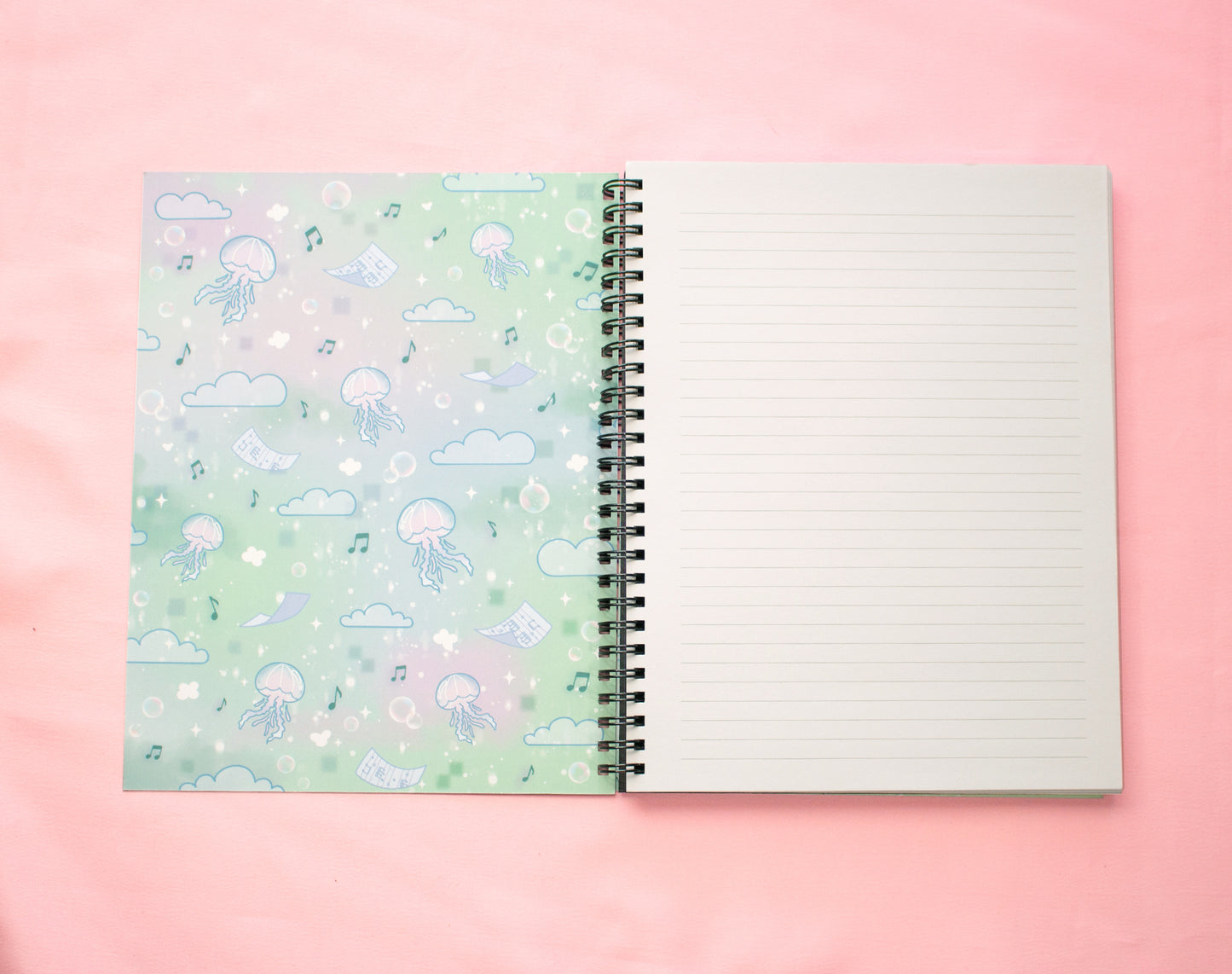 Blooming Records Spiral Lined Notebook (7x9")