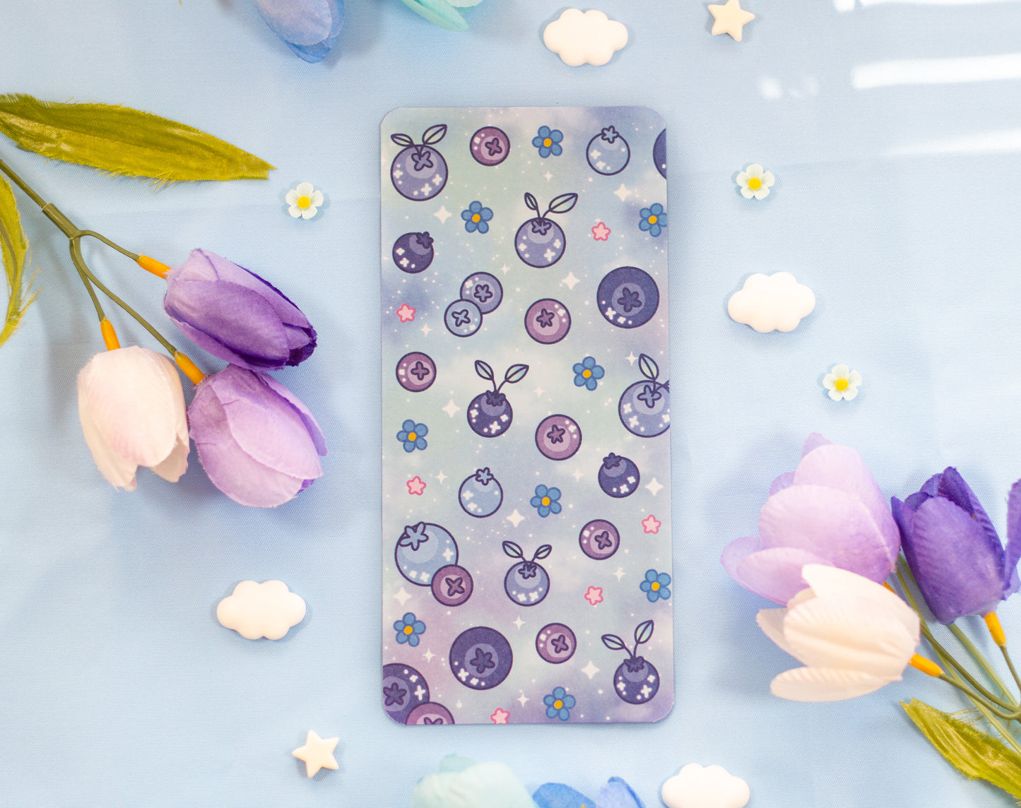 Blueberries Reading Log Bookmark
