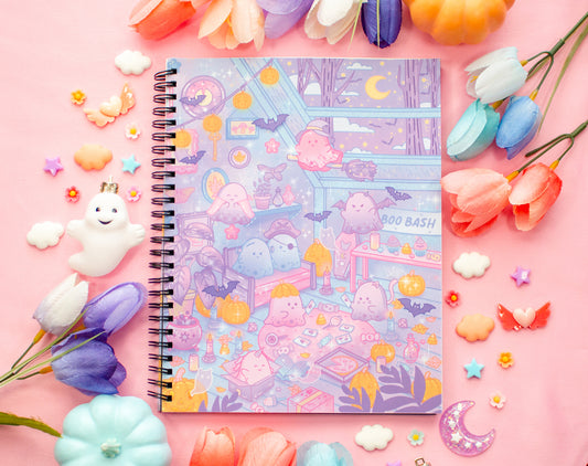 Boo Bash Spiral Lined Notebook (7x9")