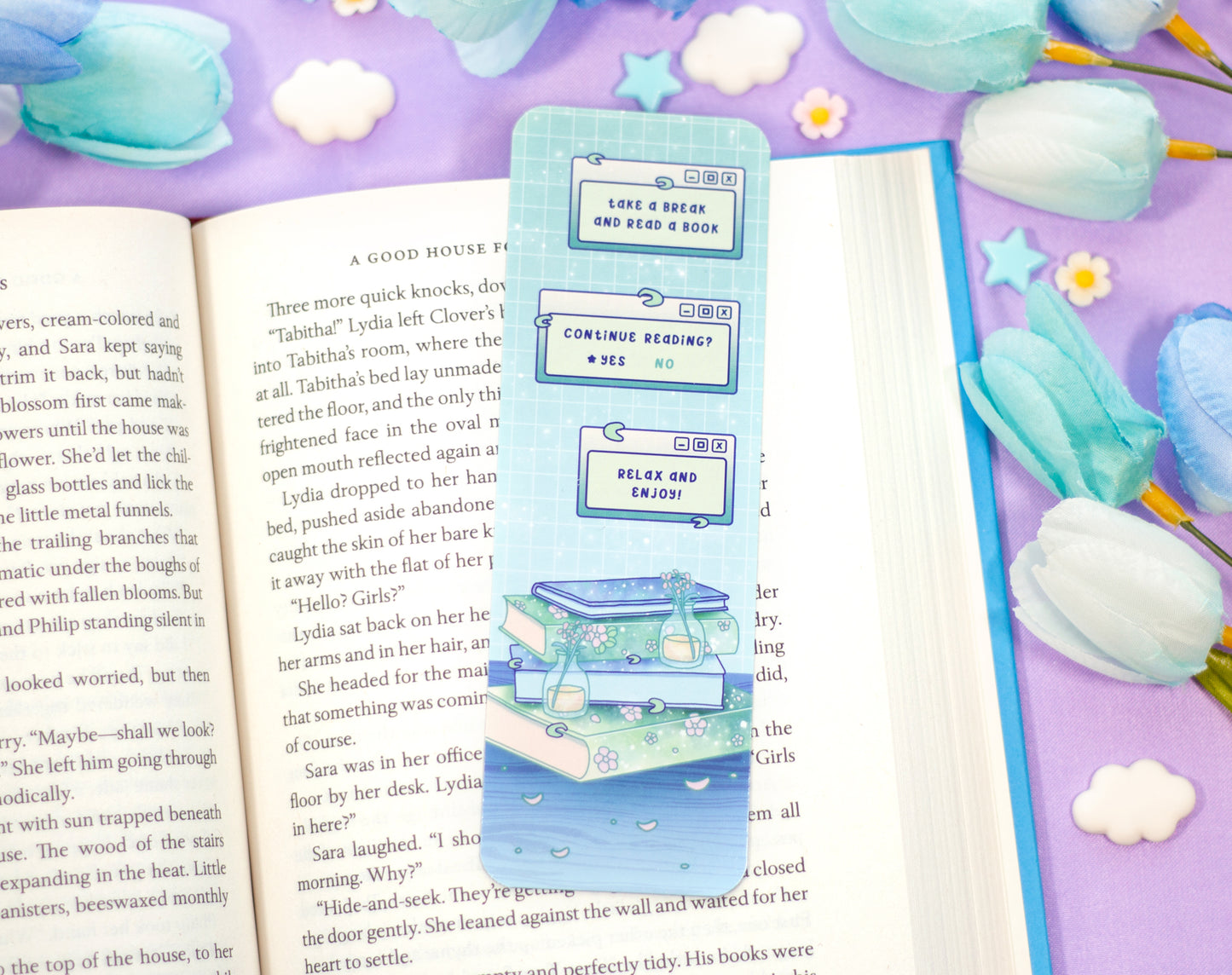 Stacked Books Bookmark