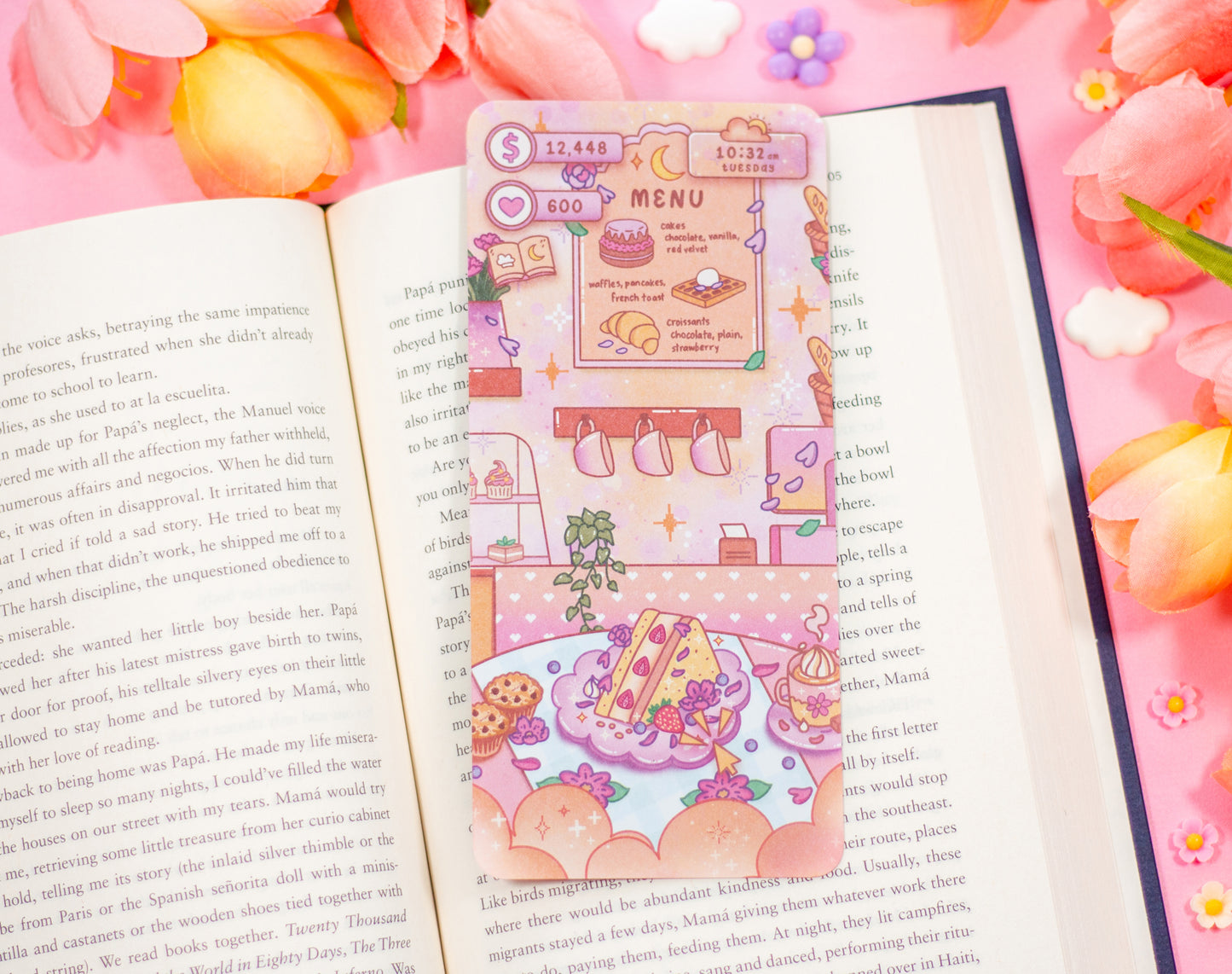 Cafe Quest Reading Log Bookmark