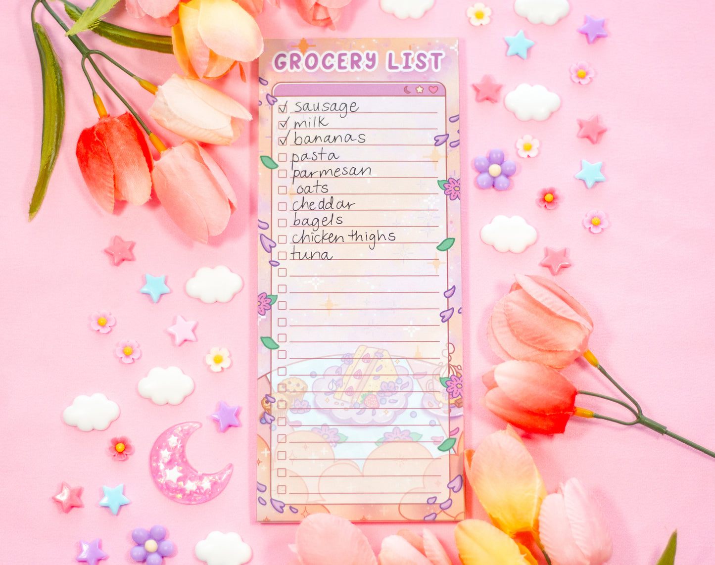 Cafe Quest Grocery List Notepad