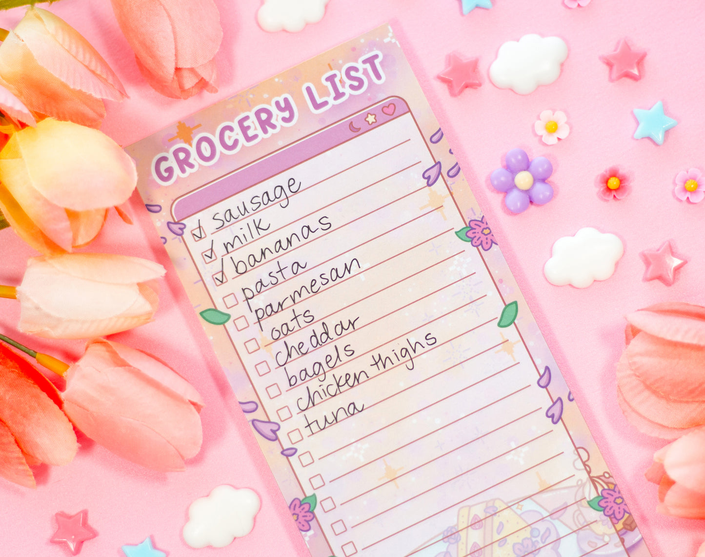 Cafe Quest Grocery List Notepad