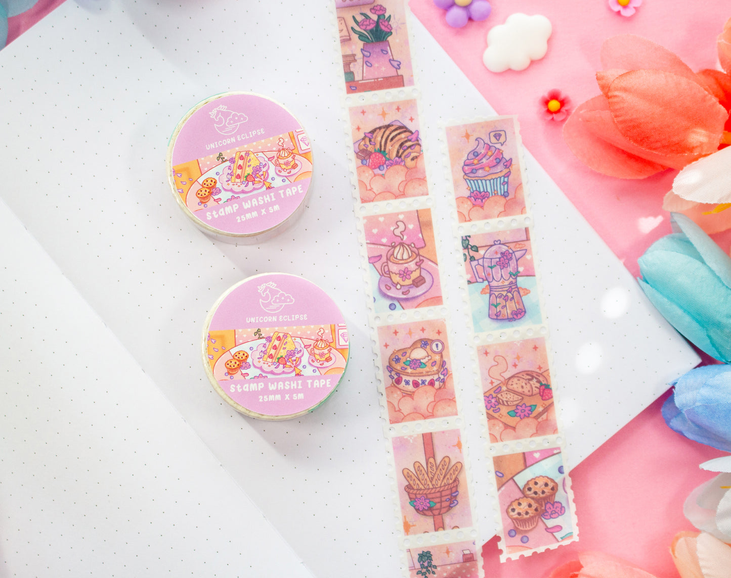 Cafe Quest Stamp Washi Tape