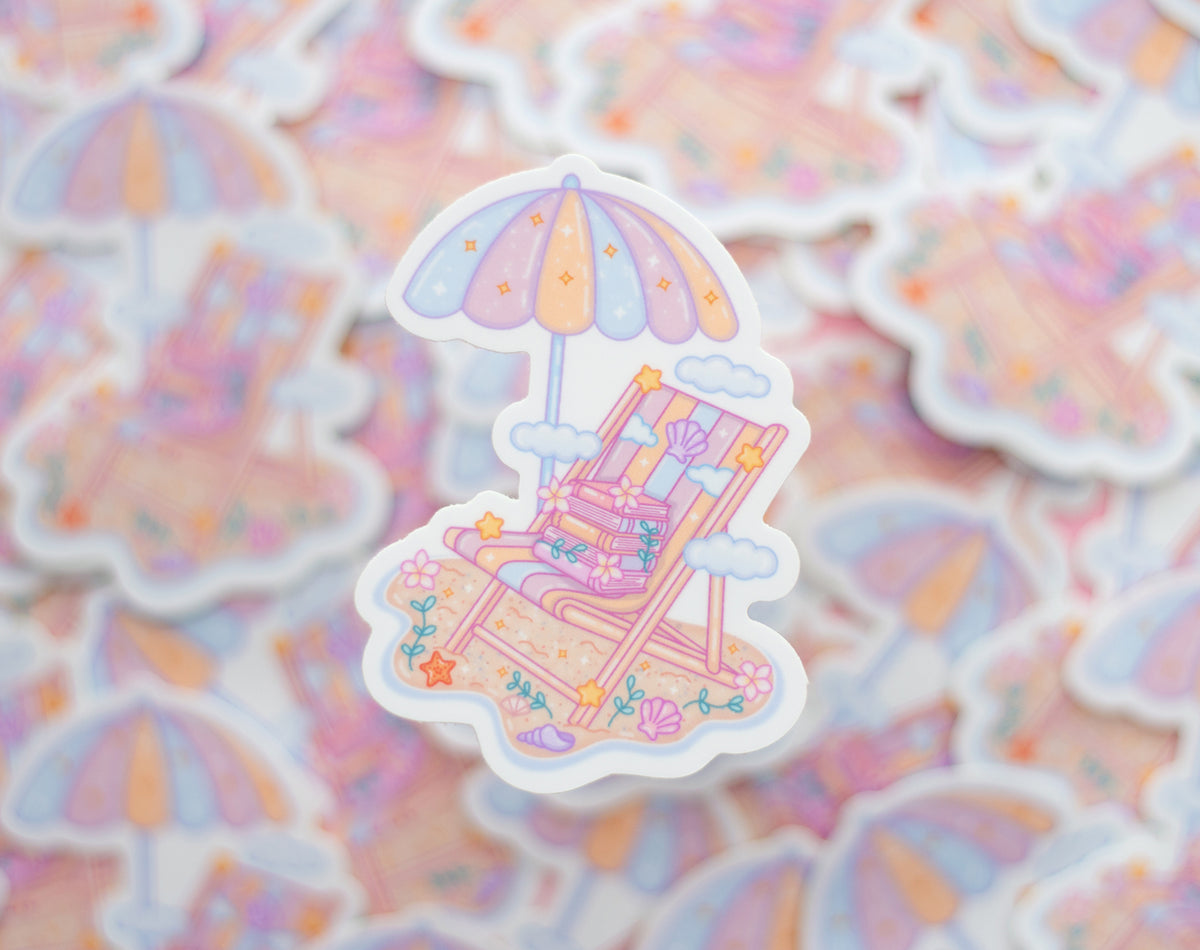 Beach Sticker Spicky Beach Chair Sticker – Unicorn Eclipse