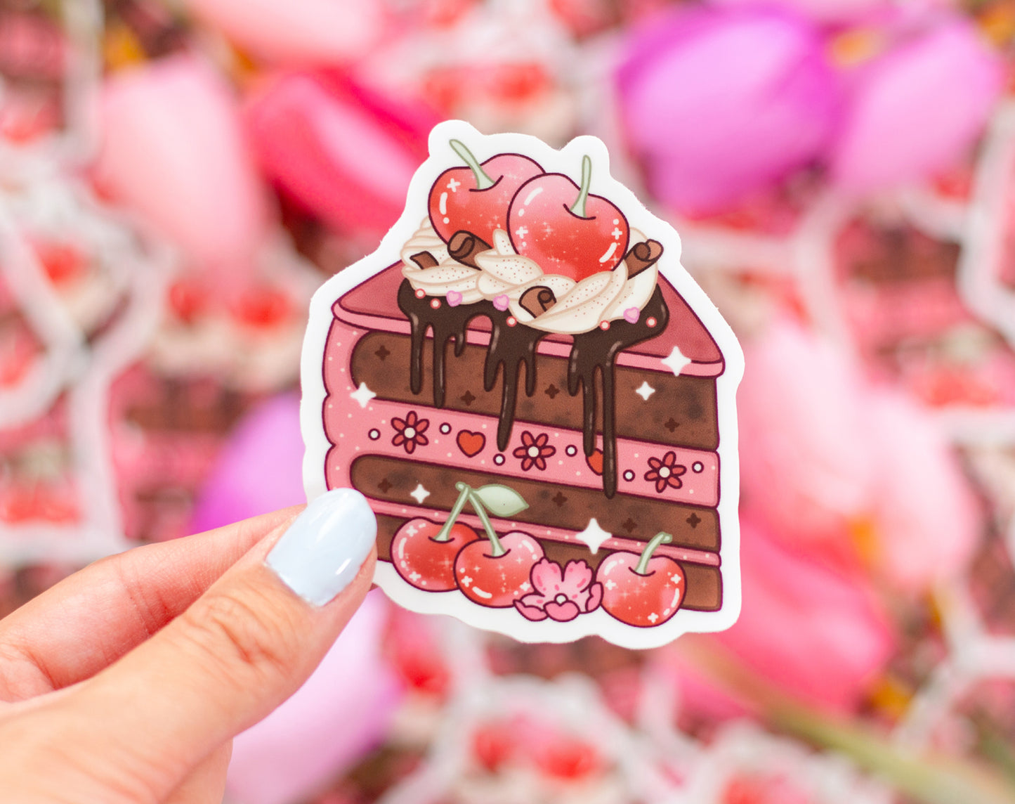 Chocolate Cherry Cake Sticker