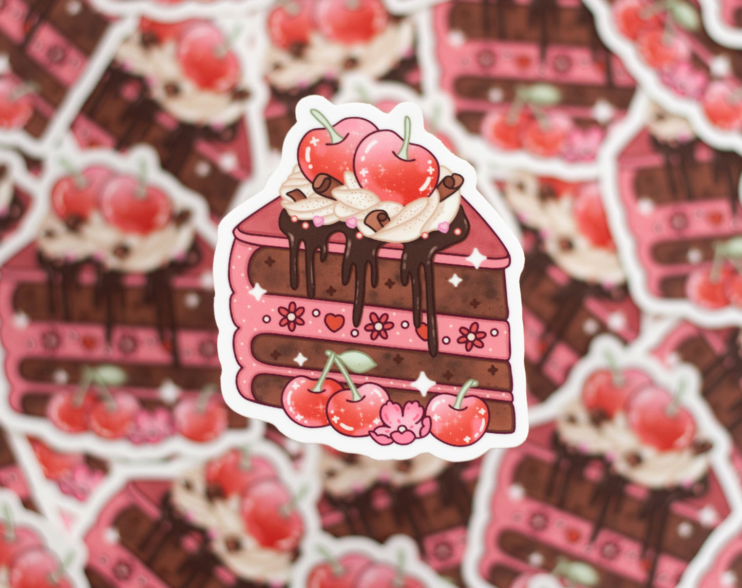 Chocolate Cherry Cake Sticker
