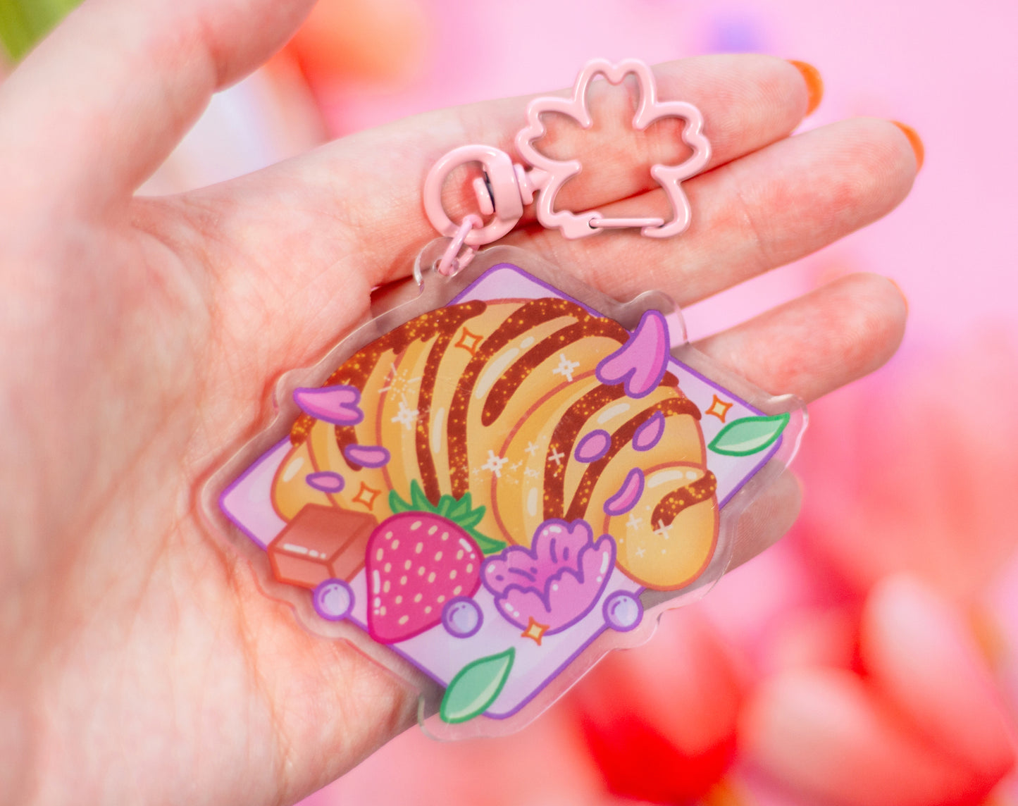 Chocolate Croissant Keychain