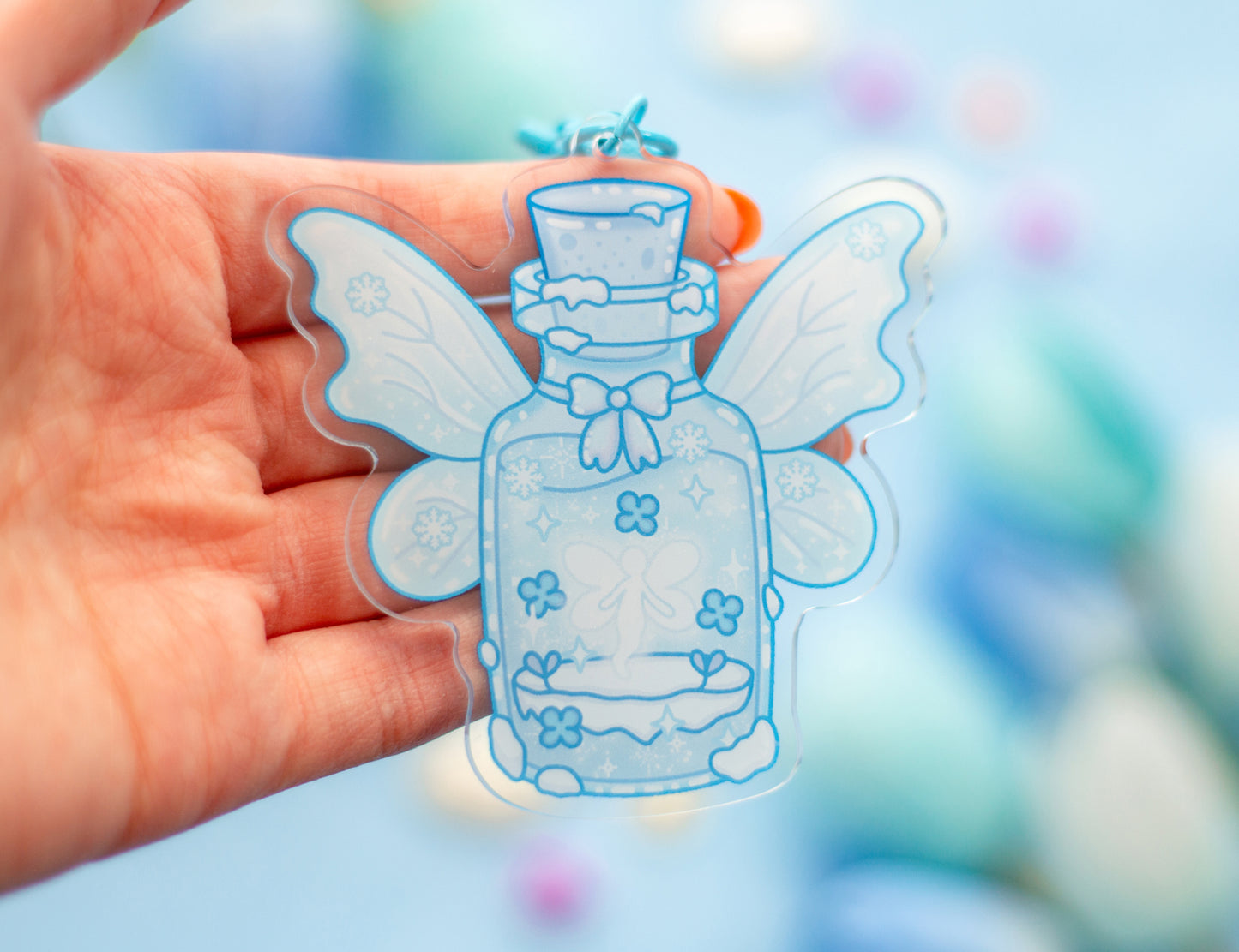 Frozen Fairy Bottle Keychain