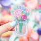 Flower Jar Clear Sticker