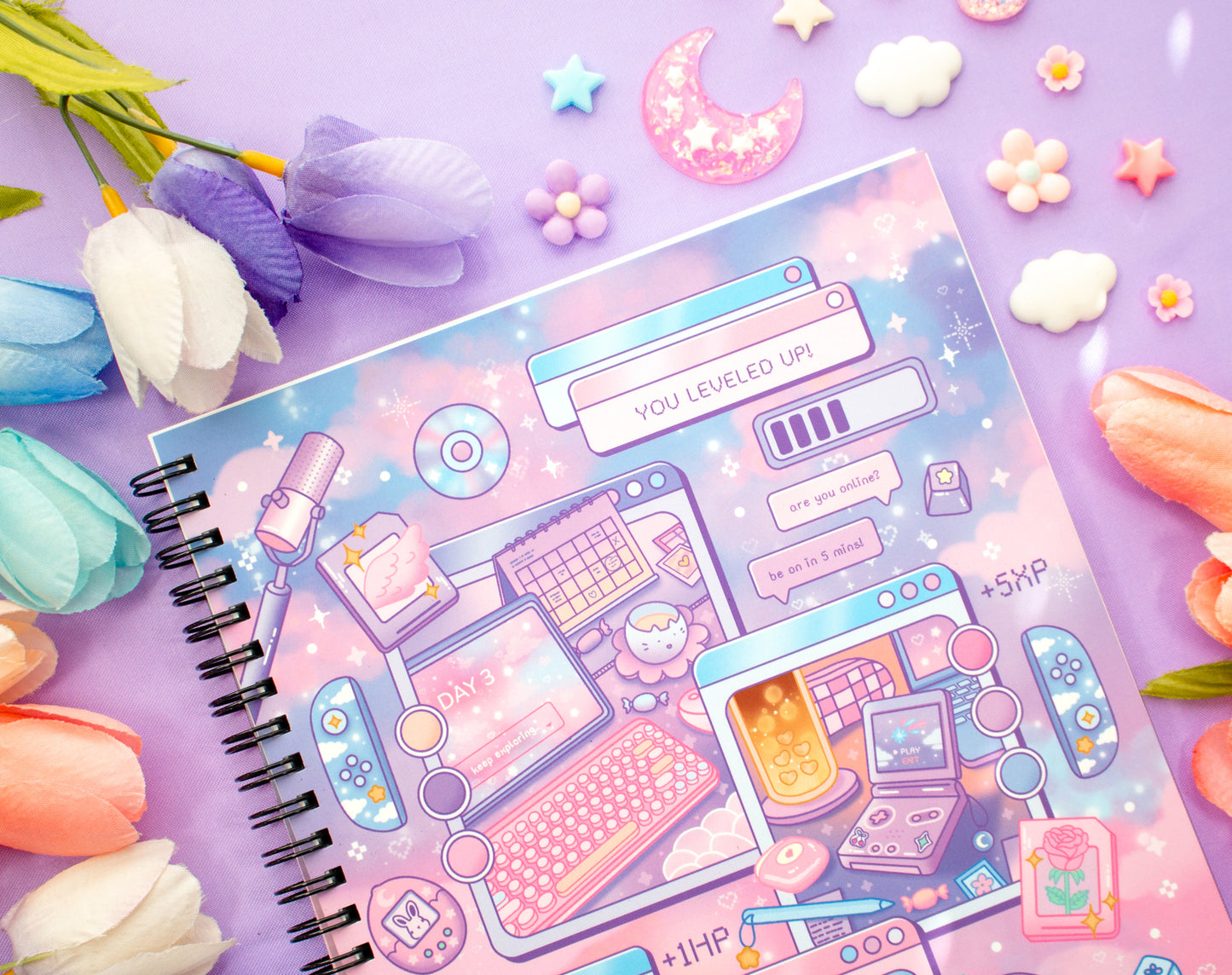 Game Time Spiral Lined Notebook (7x9")
