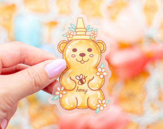 Honey Bear Clear Sticker