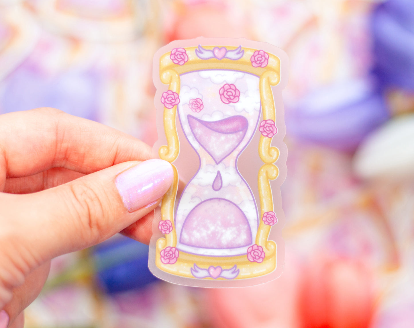 Hourglass Clear Sticker