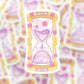 Hourglass Clear Sticker