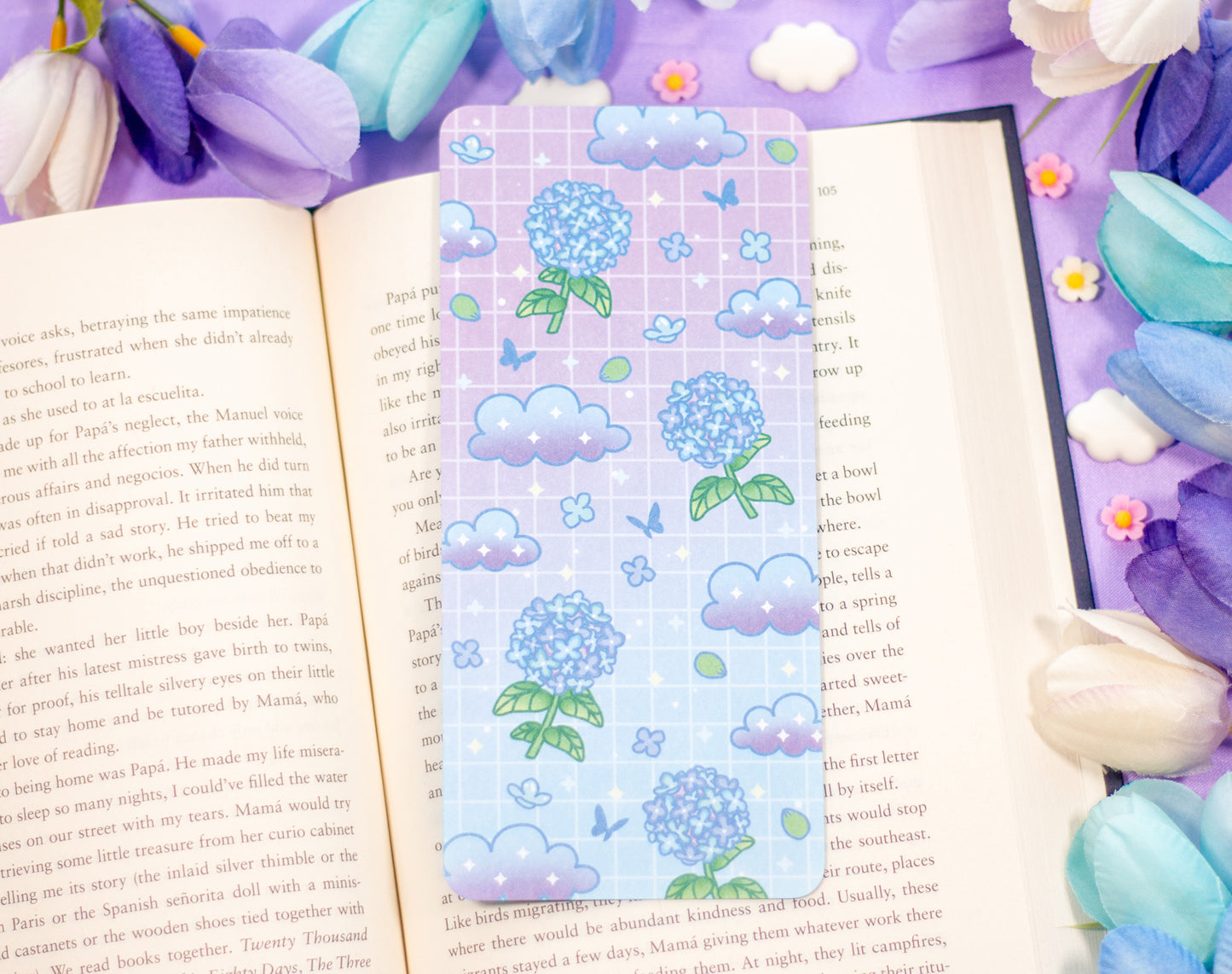 Hydrangea Dreams Reading Log Bookmark