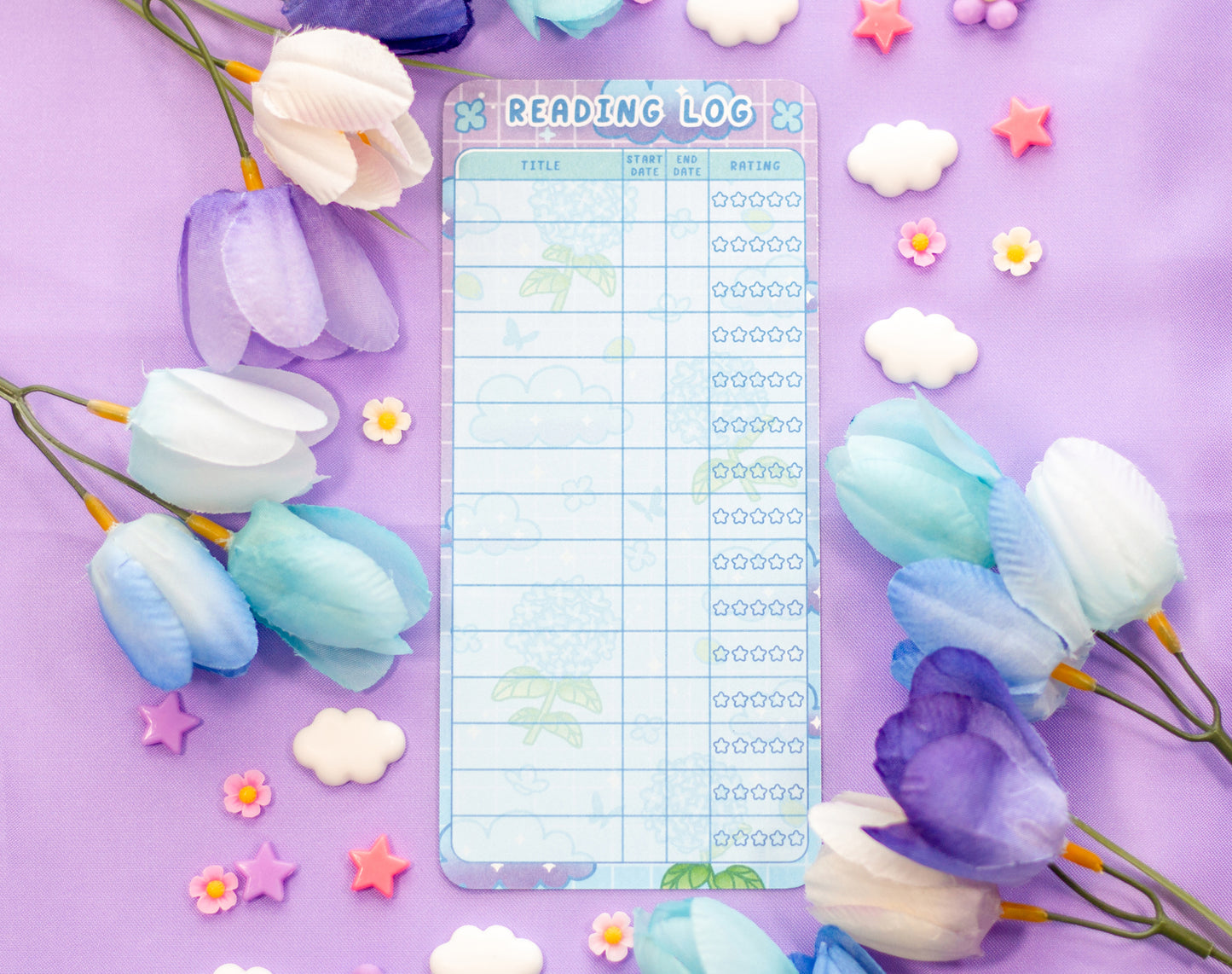 Hydrangea Dreams Reading Log Bookmark