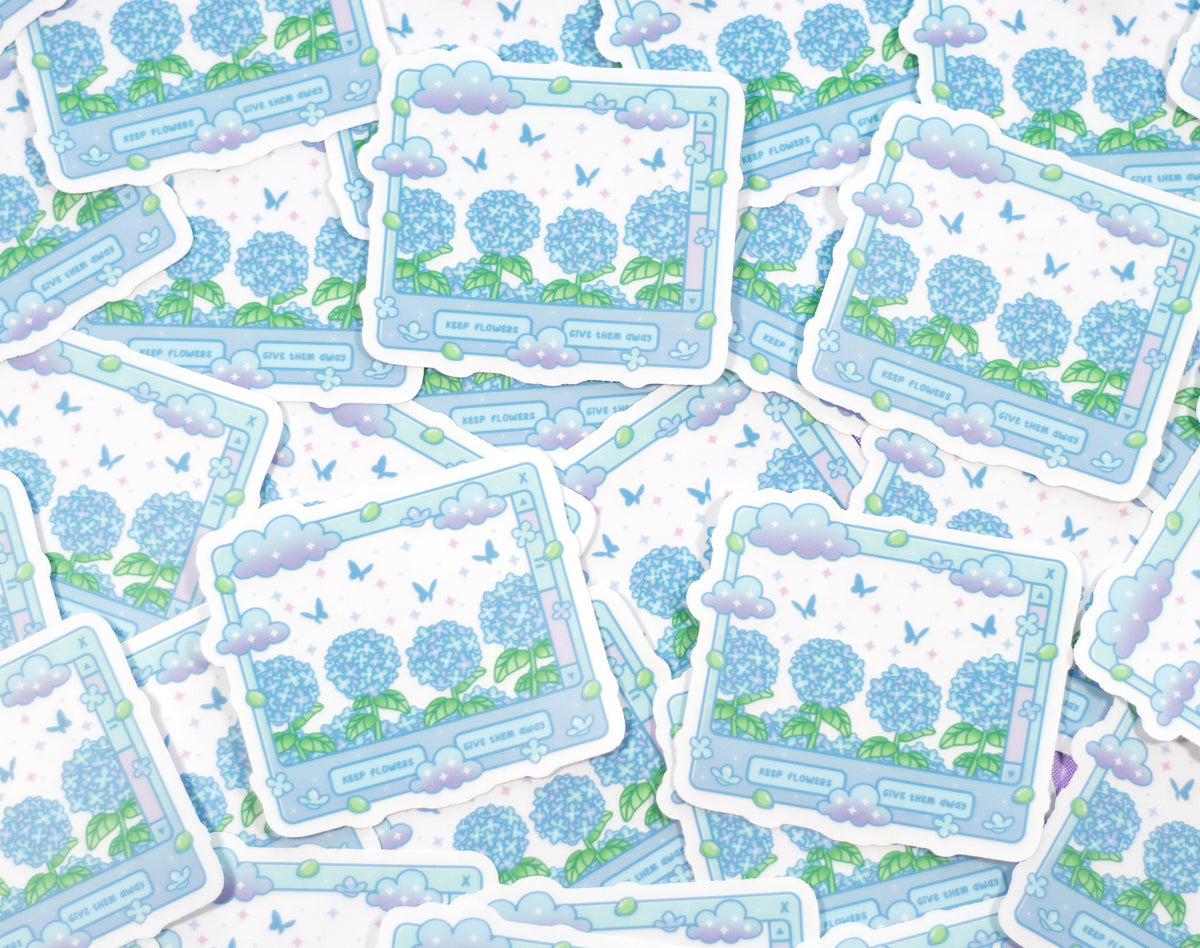Hydrangea Dreams Clear Sticker – Unicorn Eclipse