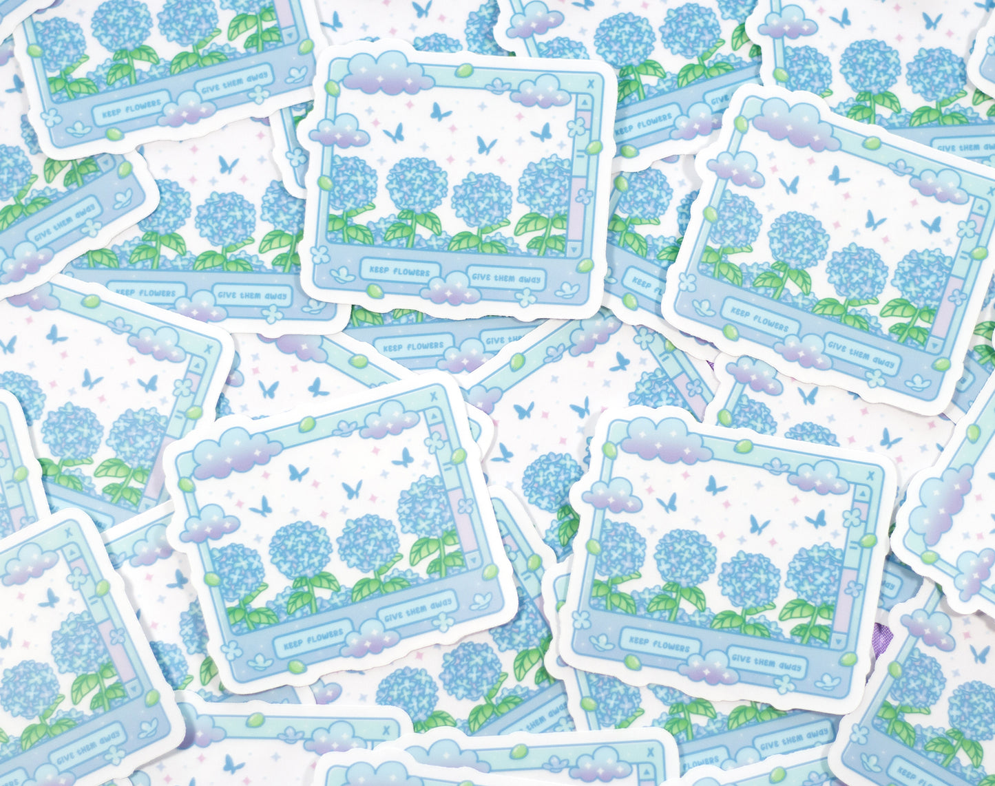 Hydrangea Dreams Clear Sticker