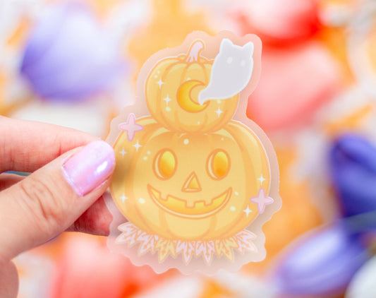 Jack-o-lantern Clear Sticker