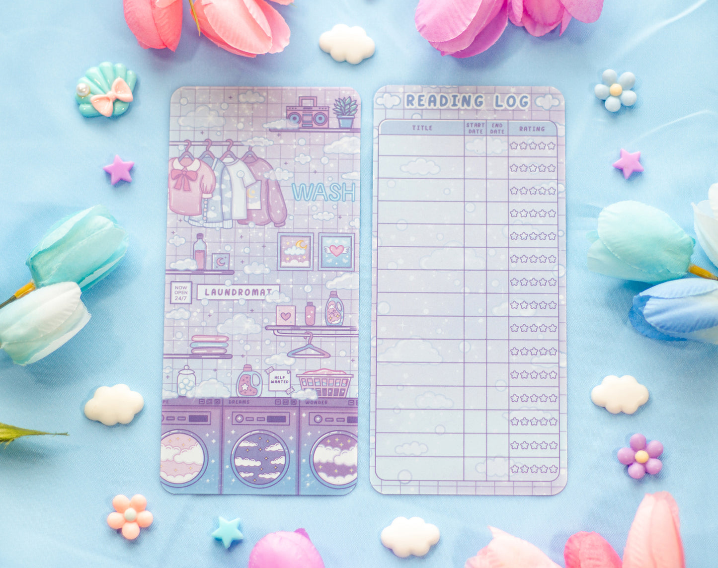 Laundromat Reading Log Bookmark