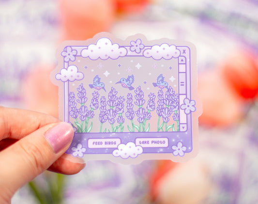 Lavender Dreams Clear Sticker