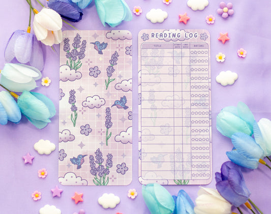 Lavender Dreams Reading Log Bookmark