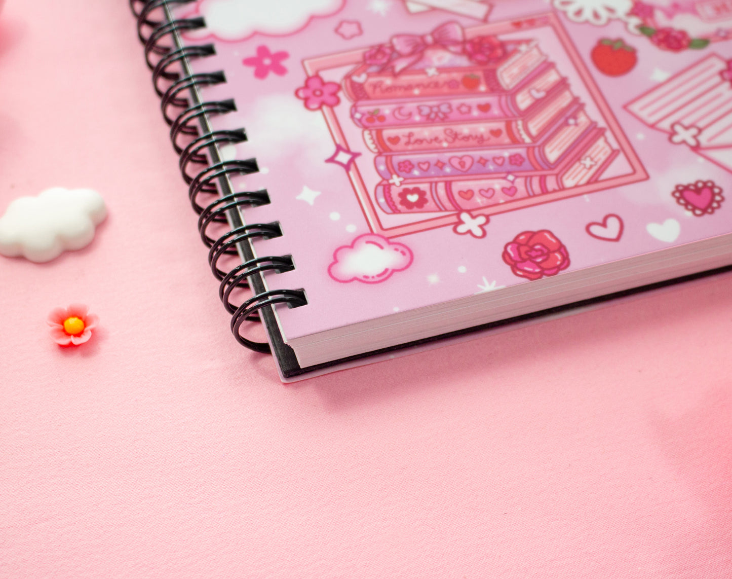 Love Story Spiral Lined Notebook (7x9")