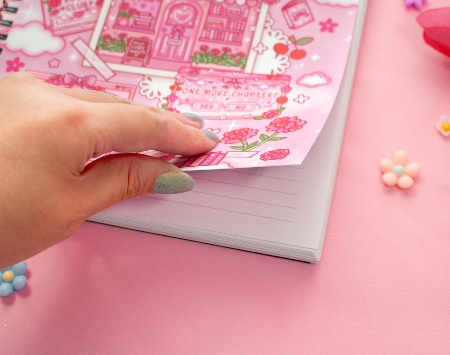 Love Story Spiral Lined Notebook (7x9")