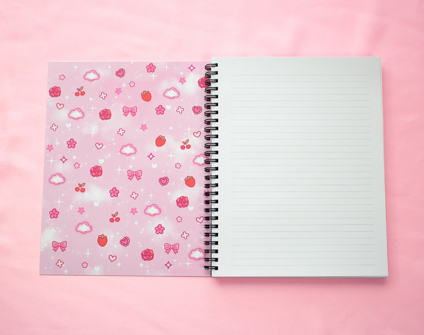 Love Story Spiral Lined Notebook (7x9")
