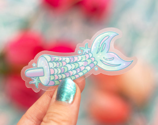 Mermaid Popsicle Clear Sticker