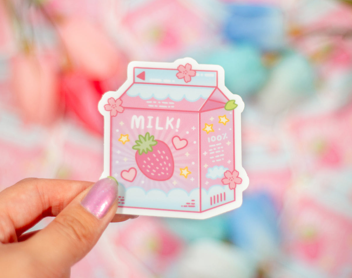 Strawberry Milk Sticker – Unicorn Eclipse