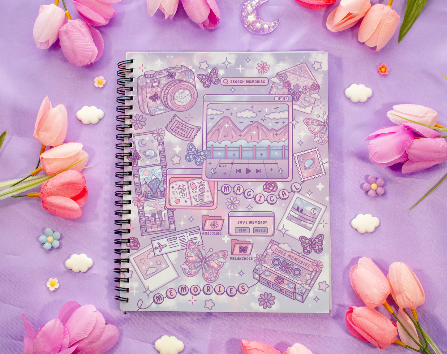 Magical Memories Spiral Lined Notebook (7x9")