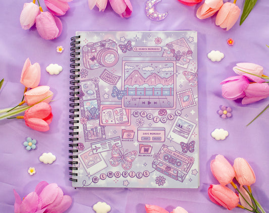 Magical Memories Spiral Lined Notebook (7x9")