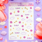 Pastel Academia Clear Deco Sticker Sheet