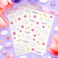 Pastel Academia Clear Deco Sticker Sheet