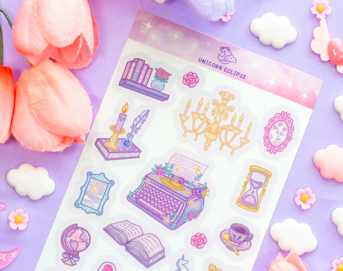 Pastel Academia Sticker Sheet