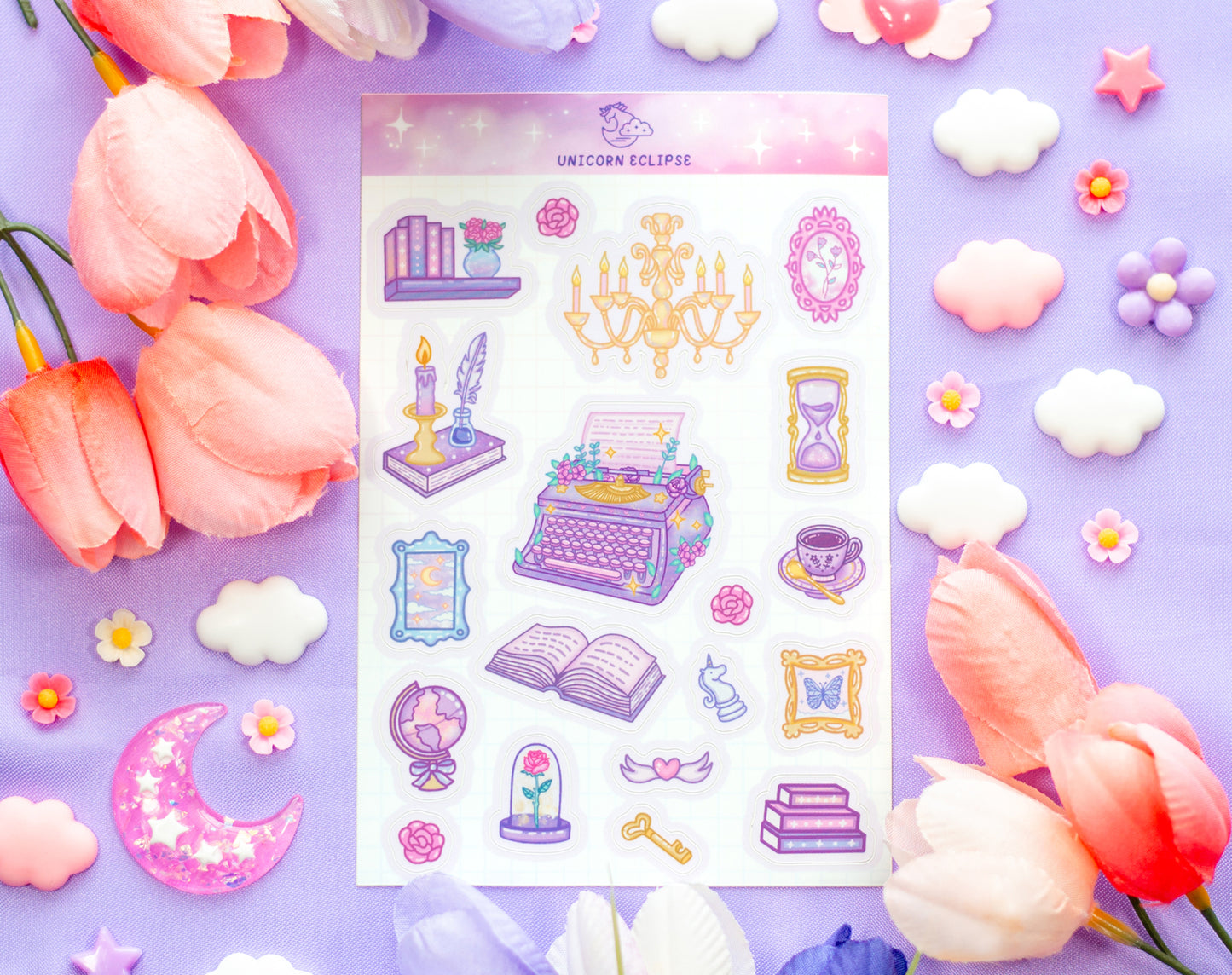 Pastel Academia Sticker Sheet