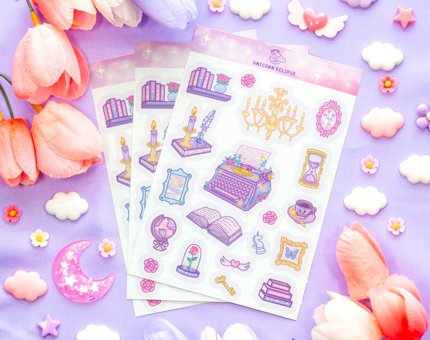 Pastel Academia Sticker Sheet