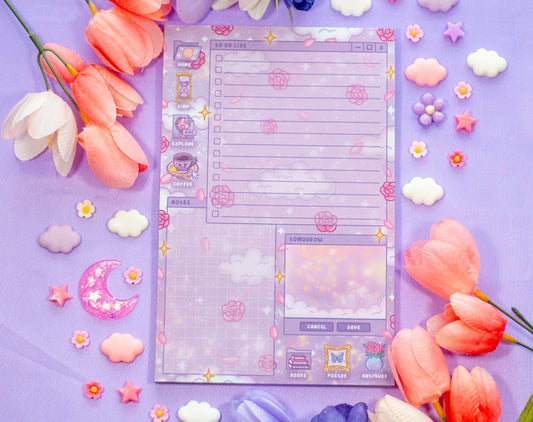 Pastel Academia Daily Planner Pad