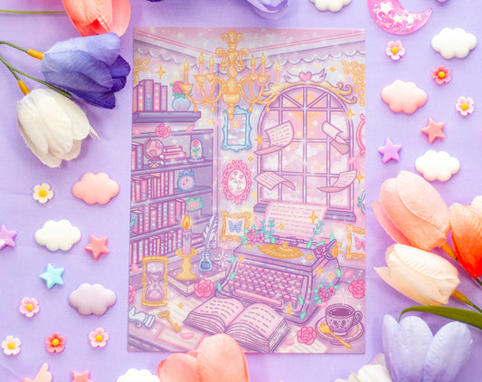 Pastel Academia Art Print