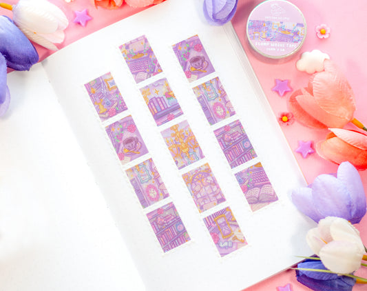 Pastel Academia Stamp Washi Tape