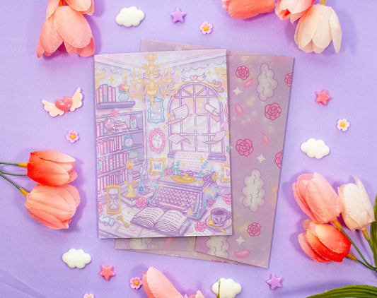 Pastel Academia Greeting Card