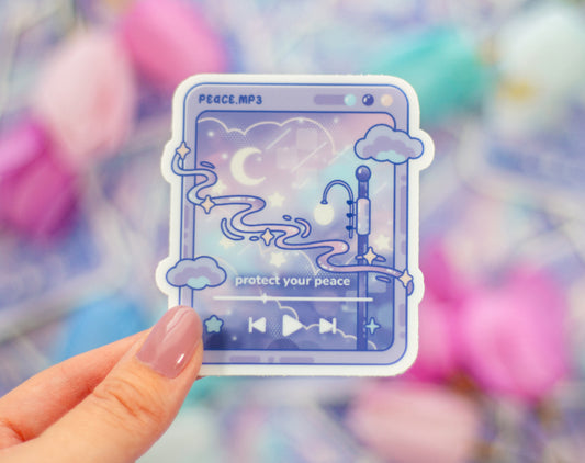 Peace Music Player Sticker